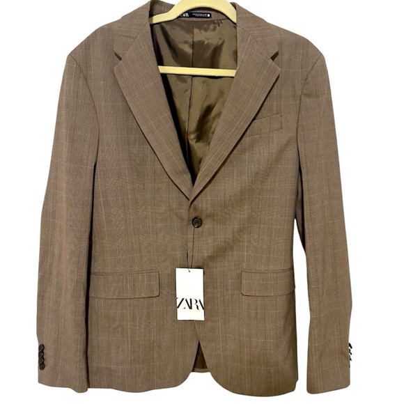 Zara Men's Brown Blazer - Picture 1 of 5